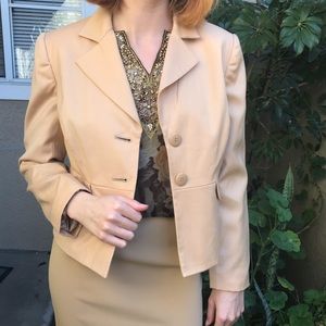 Vintage new camel Chadwick's wool cropped jacket
